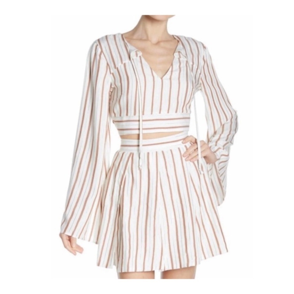 NWT REVOLVE TULAROSA Metallic Stripe Top